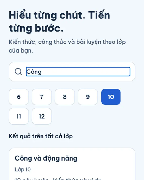 PHYRA: learn physics step by step, by grade